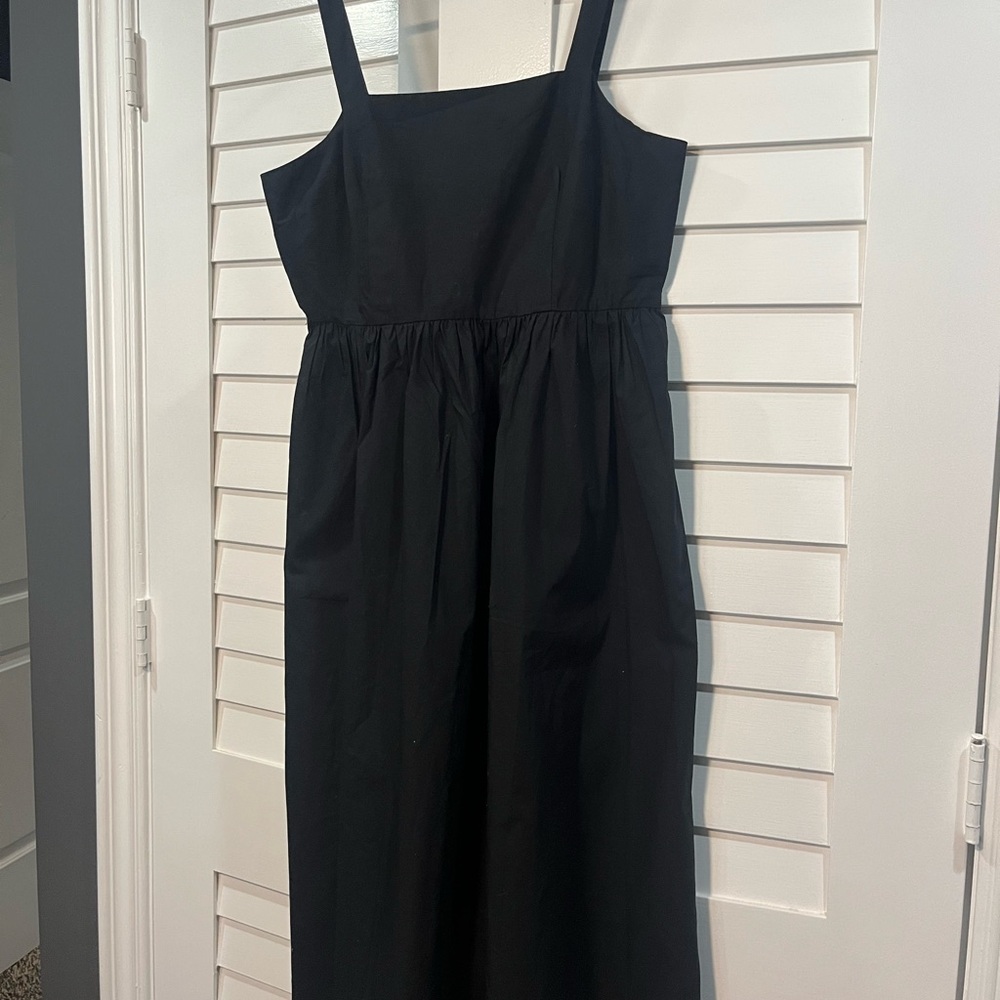 Cotton poplin dress with pockets